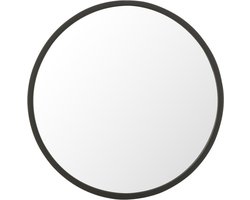 J-Line spiegel Rond - metaal - zwart - small - Ø 40 cm