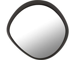 J-Line spiegel Rond - metaal/glas - zwart - small - 60.5 x 58 cm