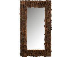 J-Line spiegel Syma - hout/glas - naturel - large - 100 x 180 cm