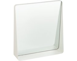 J-Line spiegel Vierkant - metaal/glas - wit - 38 x 41 cm