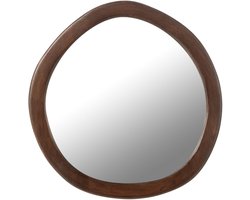 J-Line spiegel Whisp - houtglas- bruin - small - Ø 40 cm