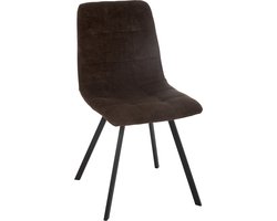 J-Line stoel Clark - metaal/polyester - bruin