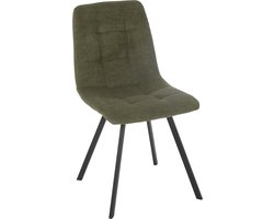 J-Line stoel Clark - metaal/polyester - groen