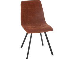 J-Line stoel Clark - metaal/polyester - roest