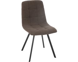 J-Line stoel Clark - metaal/polyester - taupekleur