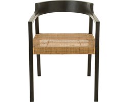 J-Line stoel Emma - hout - zwart/bruin