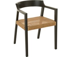 J-Line stoel Emma - hout - zwart/bruin