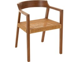 J-line - Stoel Emma Teakhout Bruin - 55x55x71cm