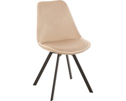 J-Line stoel Helene - metaal/textiel - beige