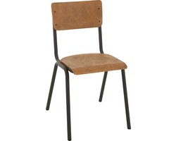 J-Line stoel - hout/metaal - bruin