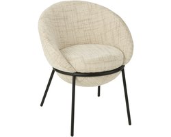 J-Line stoel - ijzer - beige/zwart