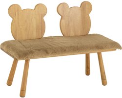 J-Line stoel Kind Beer 2 Persoon - hout - naturel
