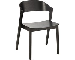 J-Line stoel Laga - eikhout/multiplex - zwart