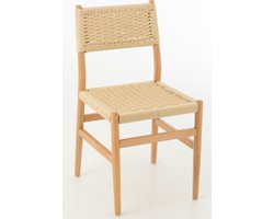 J-Line stoel Lap - beukenhout/touw - naturel