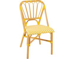 J-Line stoel Live - rotan/kunststof - naturel/geel