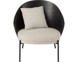 J-Line stoel Lone - hout/metaal - zwart/grijs