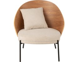 J-Line stoel Lone - multiplex/metaal - naturel/beige