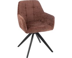 J-Line stoel Louna - ijzer/acryl - bruin