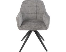 J-Line stoel Louna - ijzer/acryl - grijs