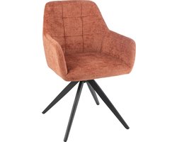 J-Line stoel Louna - ijzer/acryl - perzik