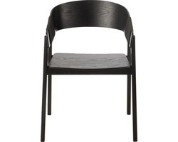 J-Line stoel Naga - essenhout/touw - zwart