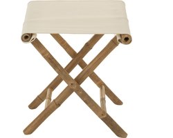 J-Line stoel Plooibaar - bamboe/textiel - naturel/wit