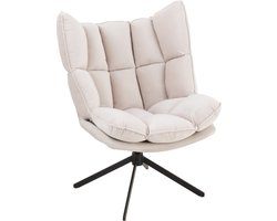J-Line stoel Relax Kussen Op Frame - textiel/metaal - beige