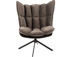 J-Line stoel Relax Kussen Op Frame - textiel/metaal - grijs