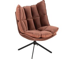 J-Line stoel Relax Kussen Op Frame - textiel/metaal - roest - bruin
