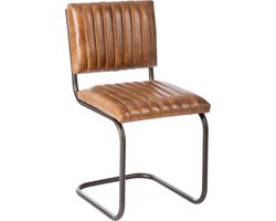 J-Line stoel Retro - leder - cognac