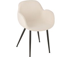 J-Line stoel - stof/metaal - wit