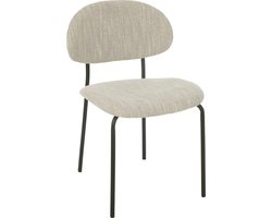 J-Line stoel - textiel/metaal - beige