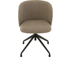 J-Line stoel Turn/Up/Down - linnen - donkerbruin/beige