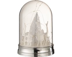 J-line - Stolp Kerst Led Acryl Wit Large - 16x16x23cm