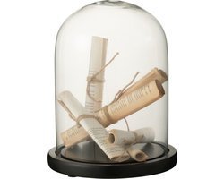 J-line - Stolp Papier Perkament Glas Beige Small - 23x23x29cm