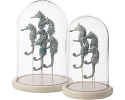J-Line stolp Zeepaard - glas - wit/blauw - large