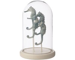 J-Line stolp Zeepaard - glas - wit/blauw - small