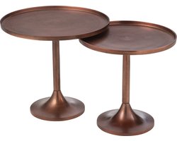 J-Line tafel - aluminium - brons - set van 2