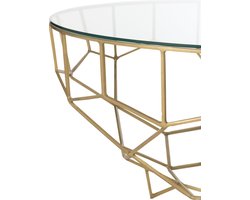 J-Line tafel Moza - metaal/glas - goud