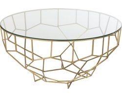 J-Line tafel Moza - metaal/glas - goud