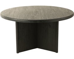 J-Line tafel Rond - hout - zwart