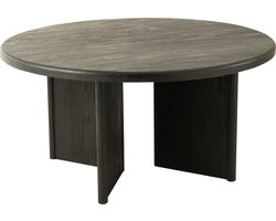 J-line - Tafel Rond Teak Hout Zwart - 150x150x75cm