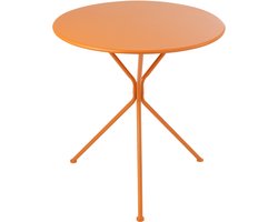 J-Line tafel Tripod Rond - metaal - oranje - large