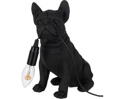 J-Line tafellamp Bulldog - polyresin - zwart