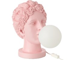 J-Line tafellamp Dame Hoofd Hars - kunststof - roze