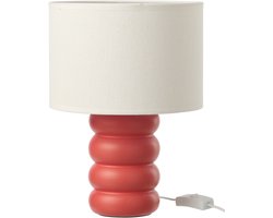 J-Line tafellamp Eva - keramiek/linnen - okergeel