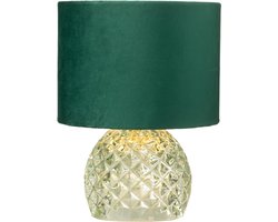 J-Line tafellamp - glas - lichtgroen - LED lichtjes