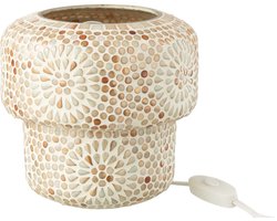 J-Line tafellamp Mozaïek - glas - beige/wit - small