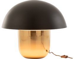 J-Line tafellamp Paddenstoel - ijzer - zwart/goud - large