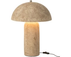 J-Line tafellamp Paddenstoel - papier maché - beige